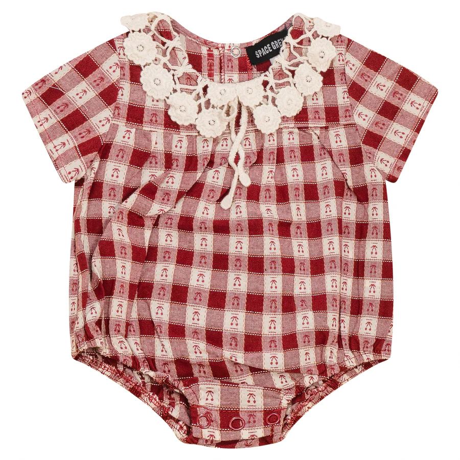 Berry Checkered Romper