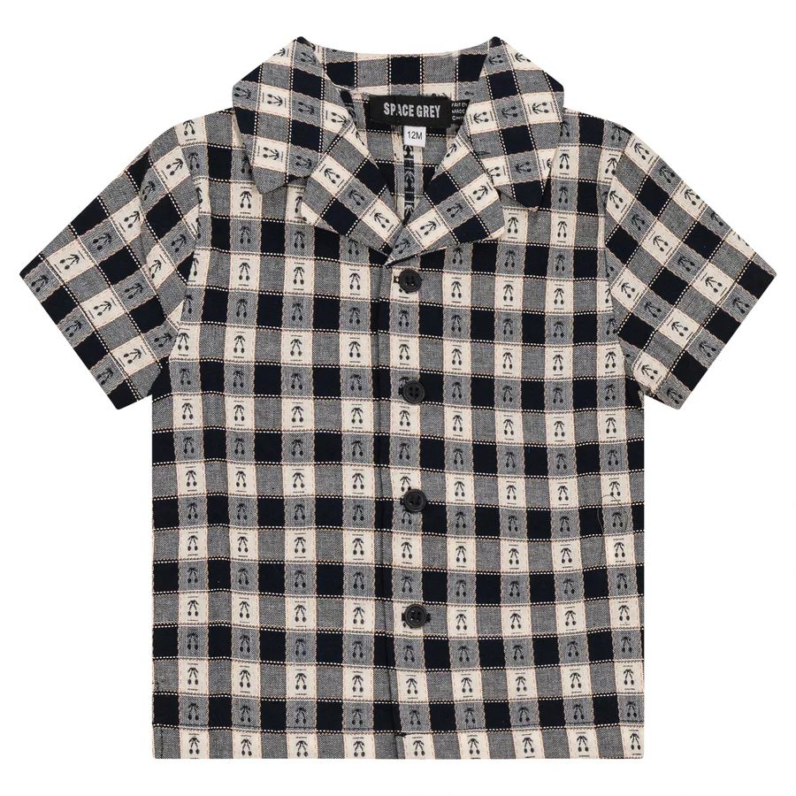 Navy Checkered Shirt
