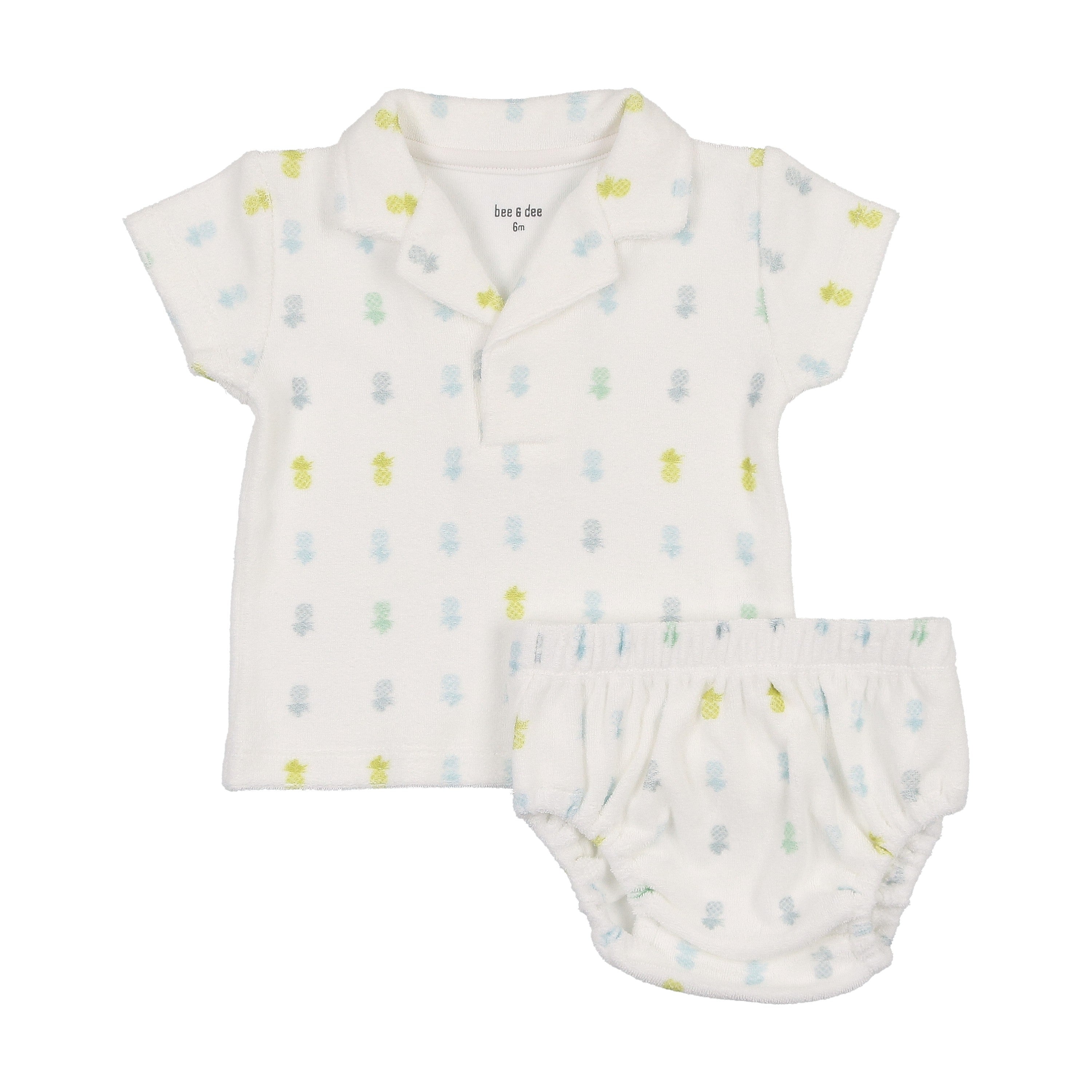 Terry Pineapple Boys Print Two Piece