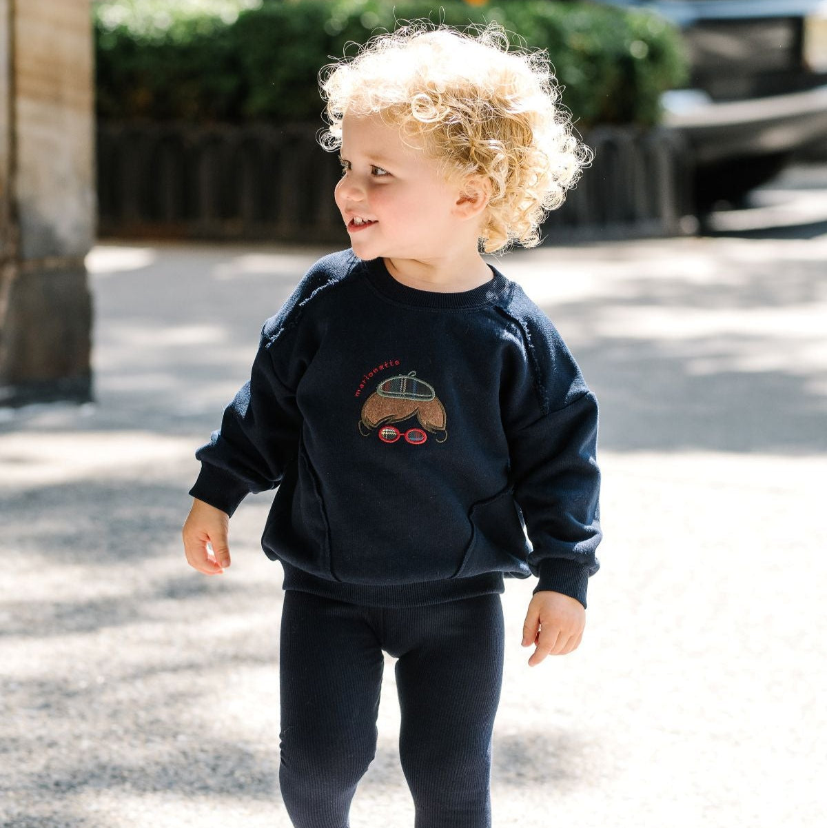 Plaid Detail Boys Sweatshirt