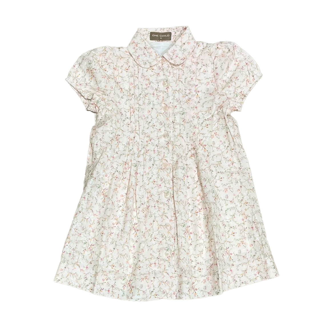 Floral Stems Pleated Dress