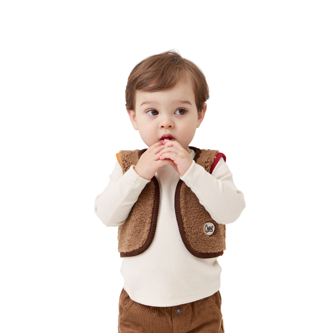 Tan Ella Sherpa Vest + Aidel Bareel Pants