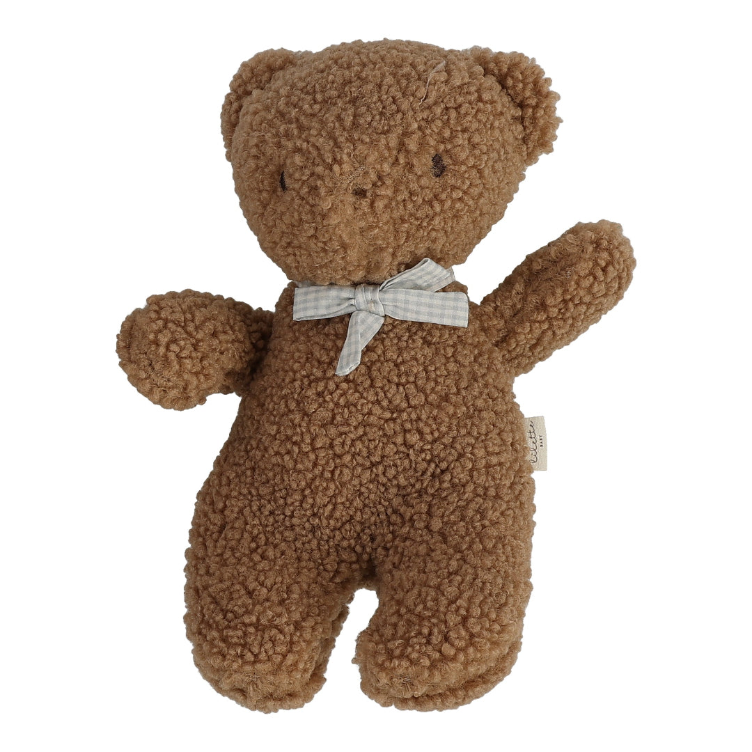 Brown/ Pale Blue Bear With Bow