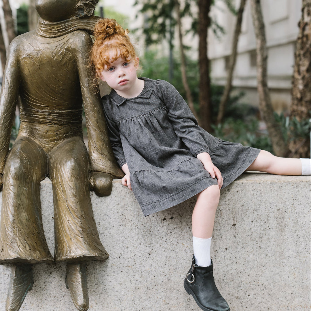 Grey Wash Tencel Dress