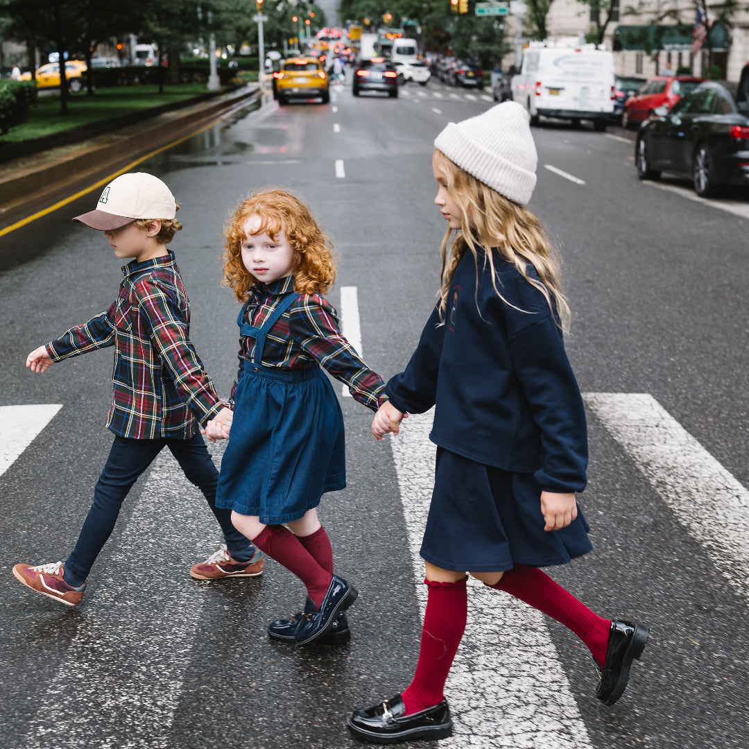 Navy Plaid Boys Shirt