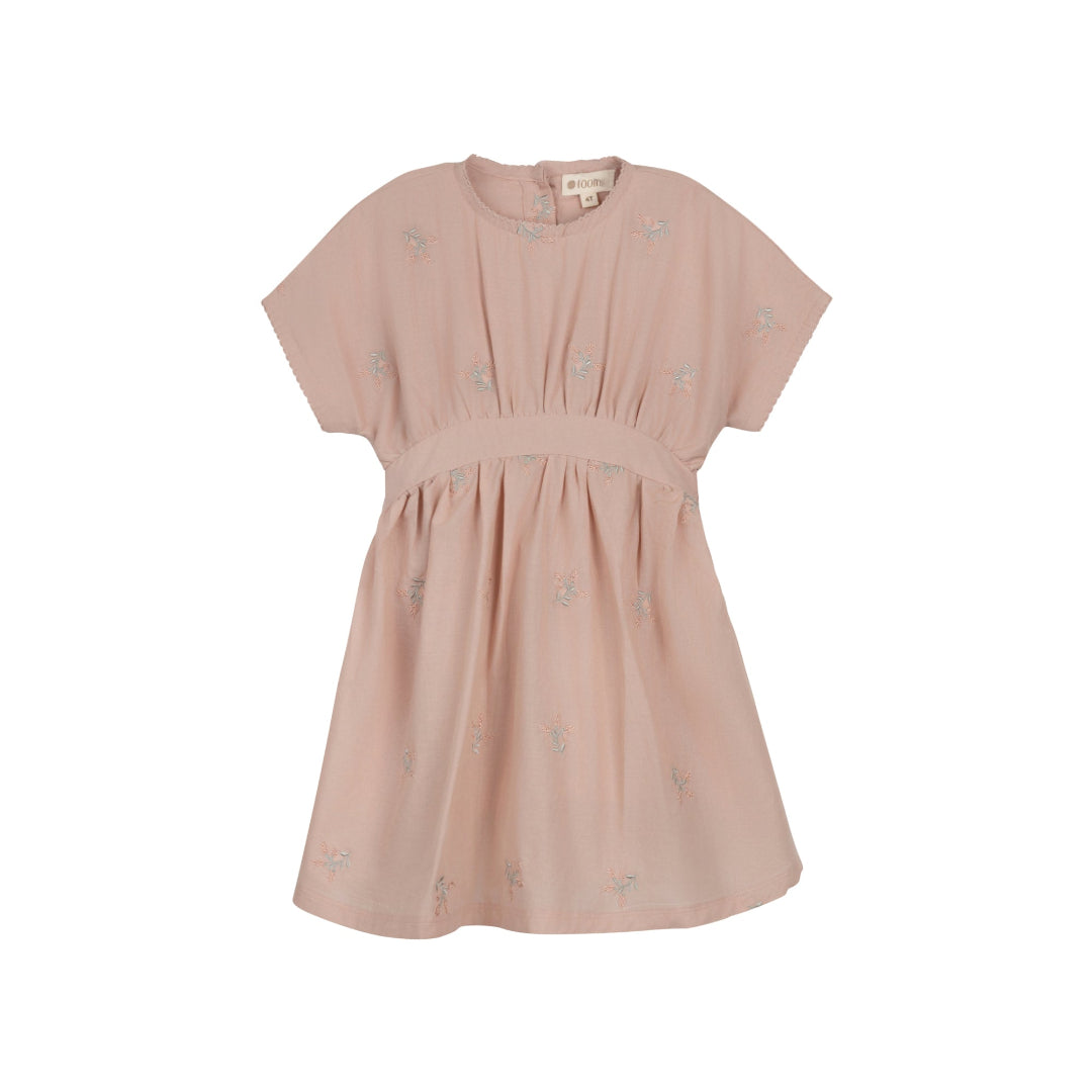 Pink Floral Embroidered Collection S/S Dress