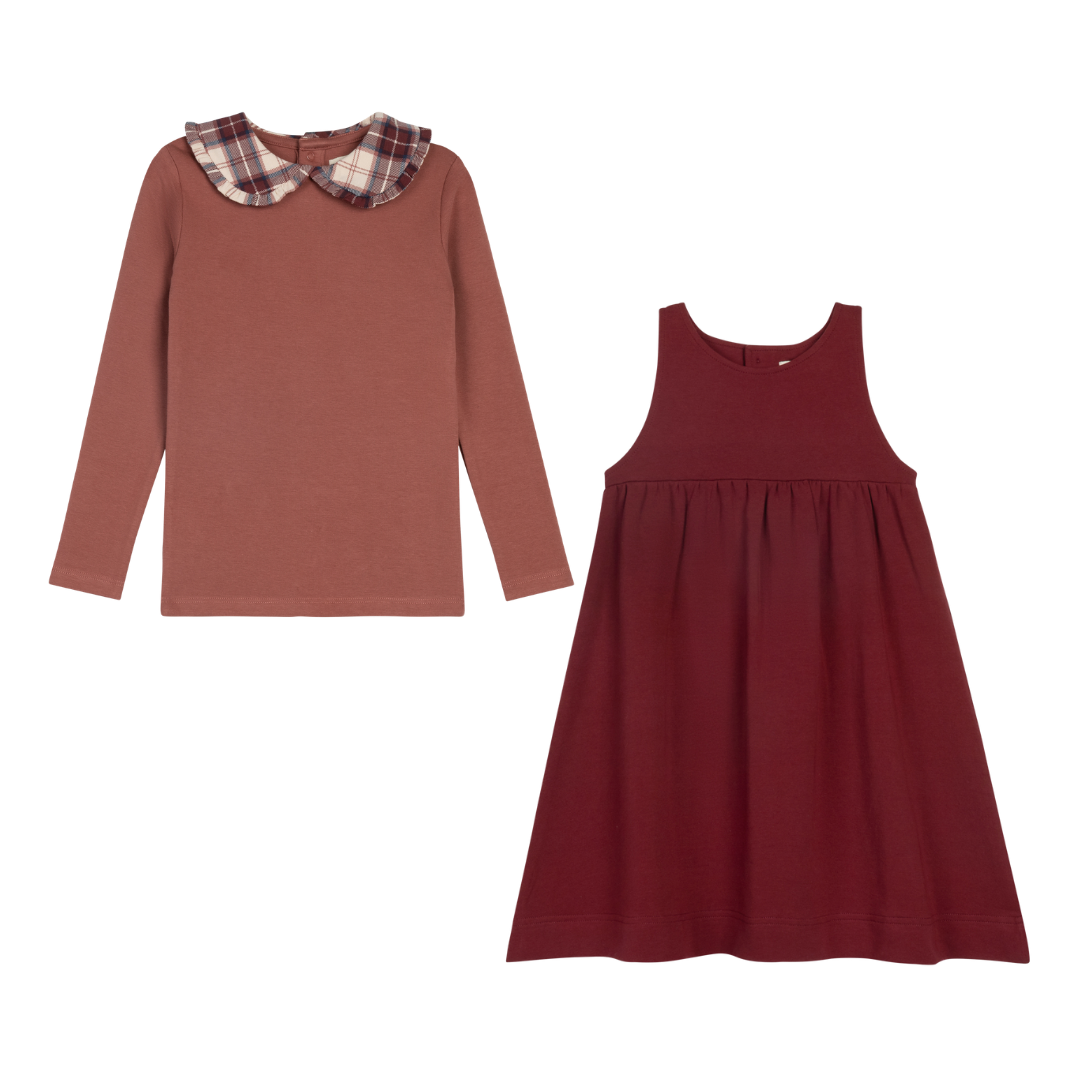 Pink French Terry Scottish Collection Jumper + T-Shirt Set