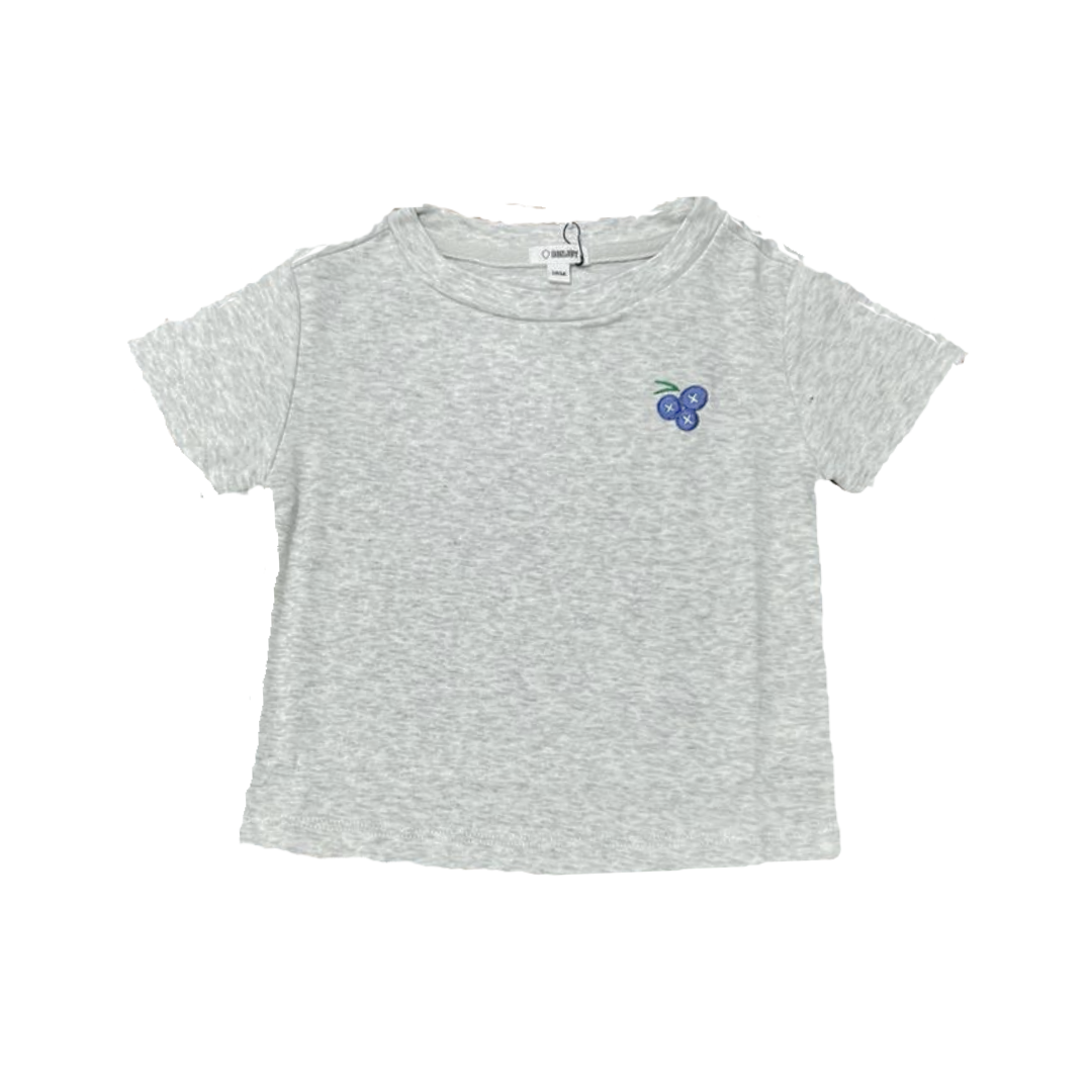 Heather Grey Short Sleeve Blueberry Tee