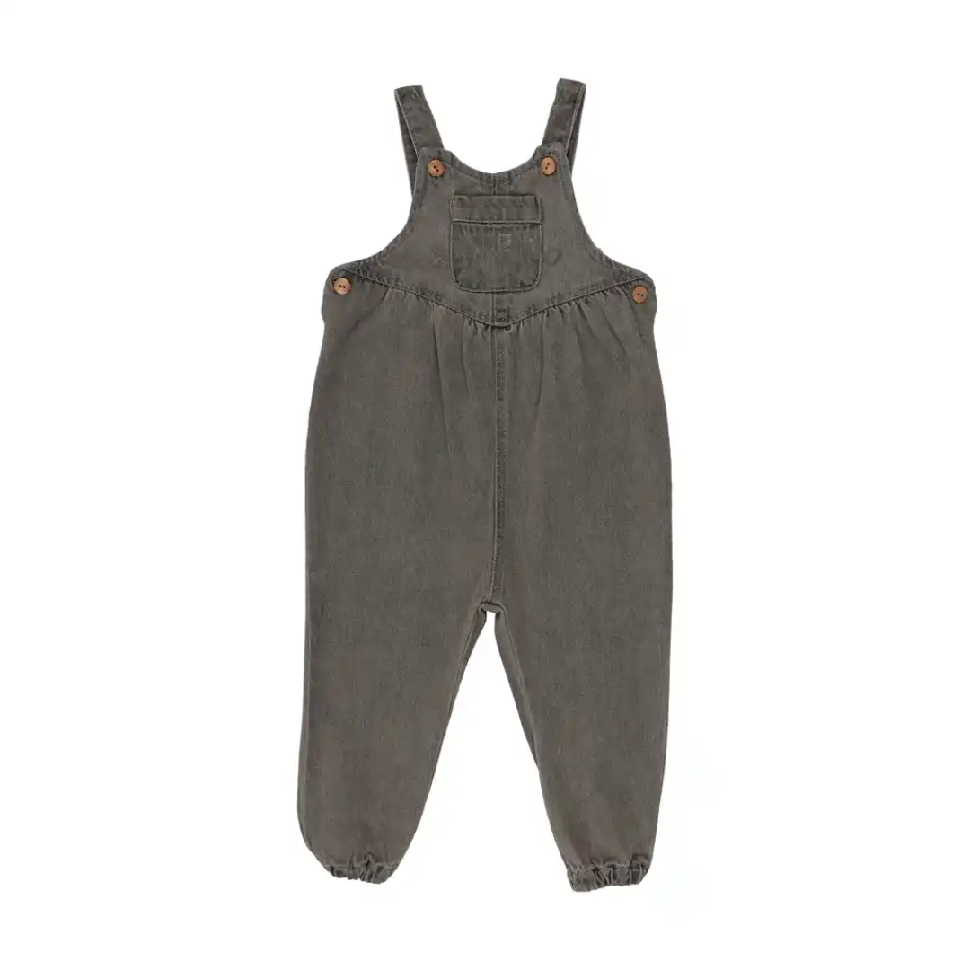 Grey Wash Denim Day Toddler Overalls
