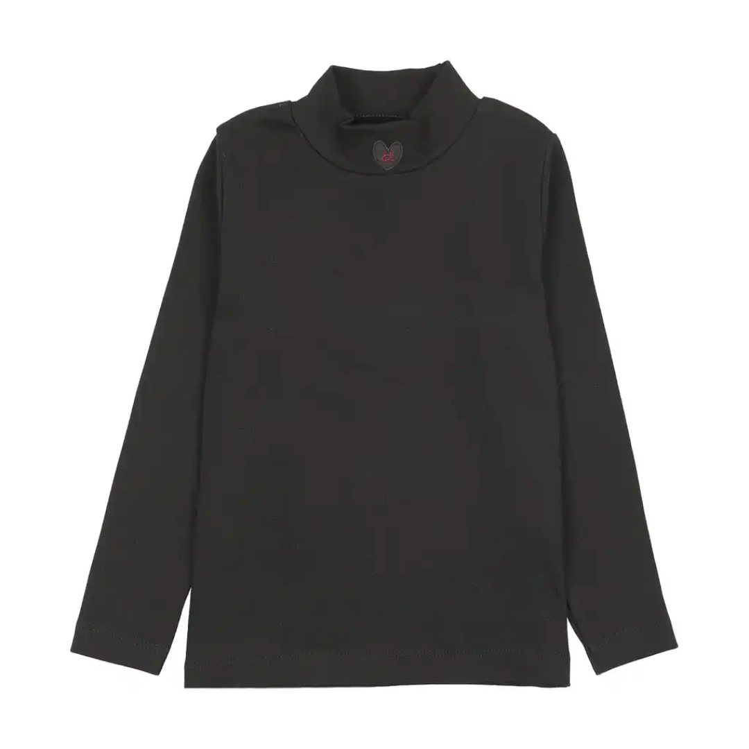 Black Denim Rugged Threads Mock Neck