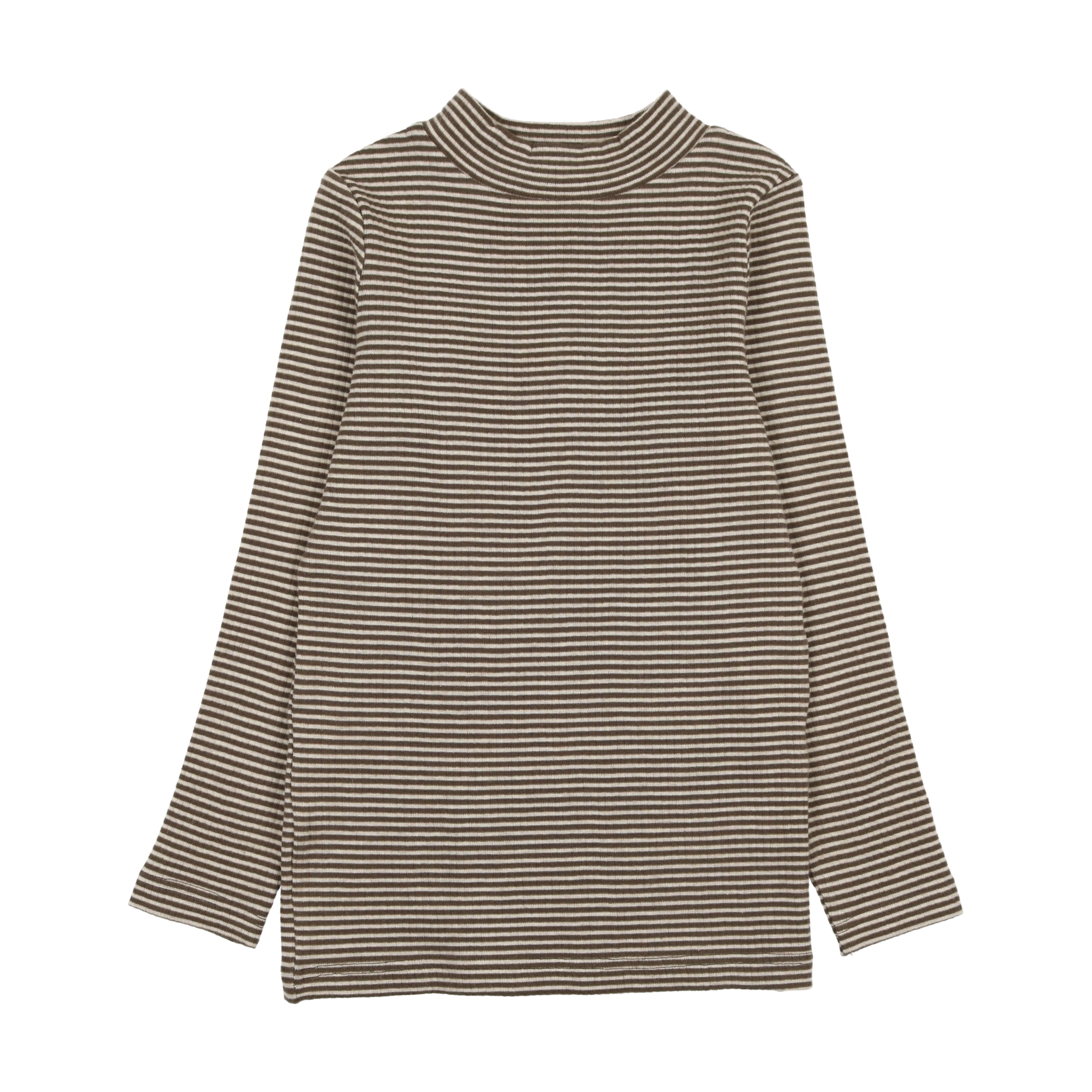 Oatmeal / Taupe Stripe Mockneck