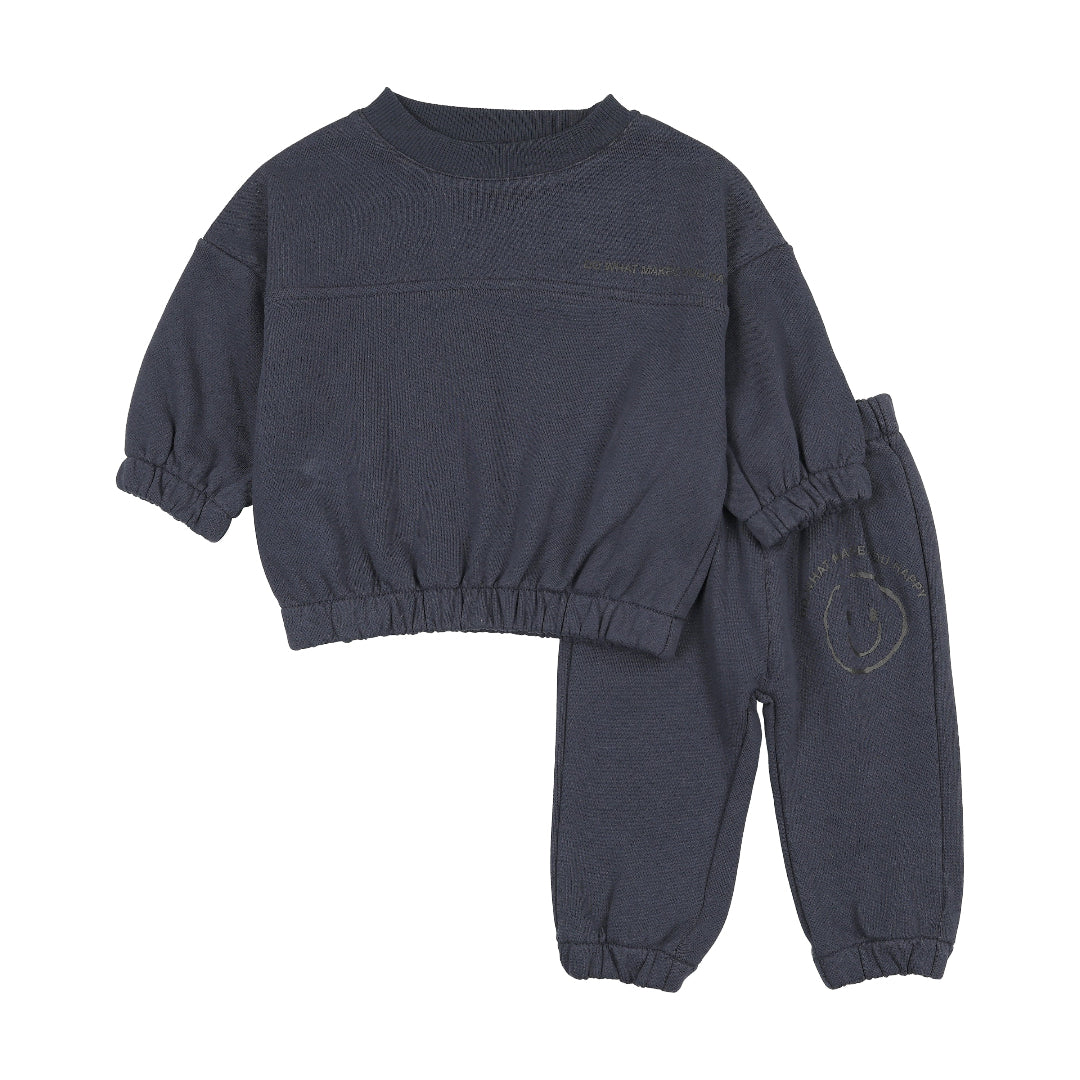 Navy French Terry 2-Piece Set