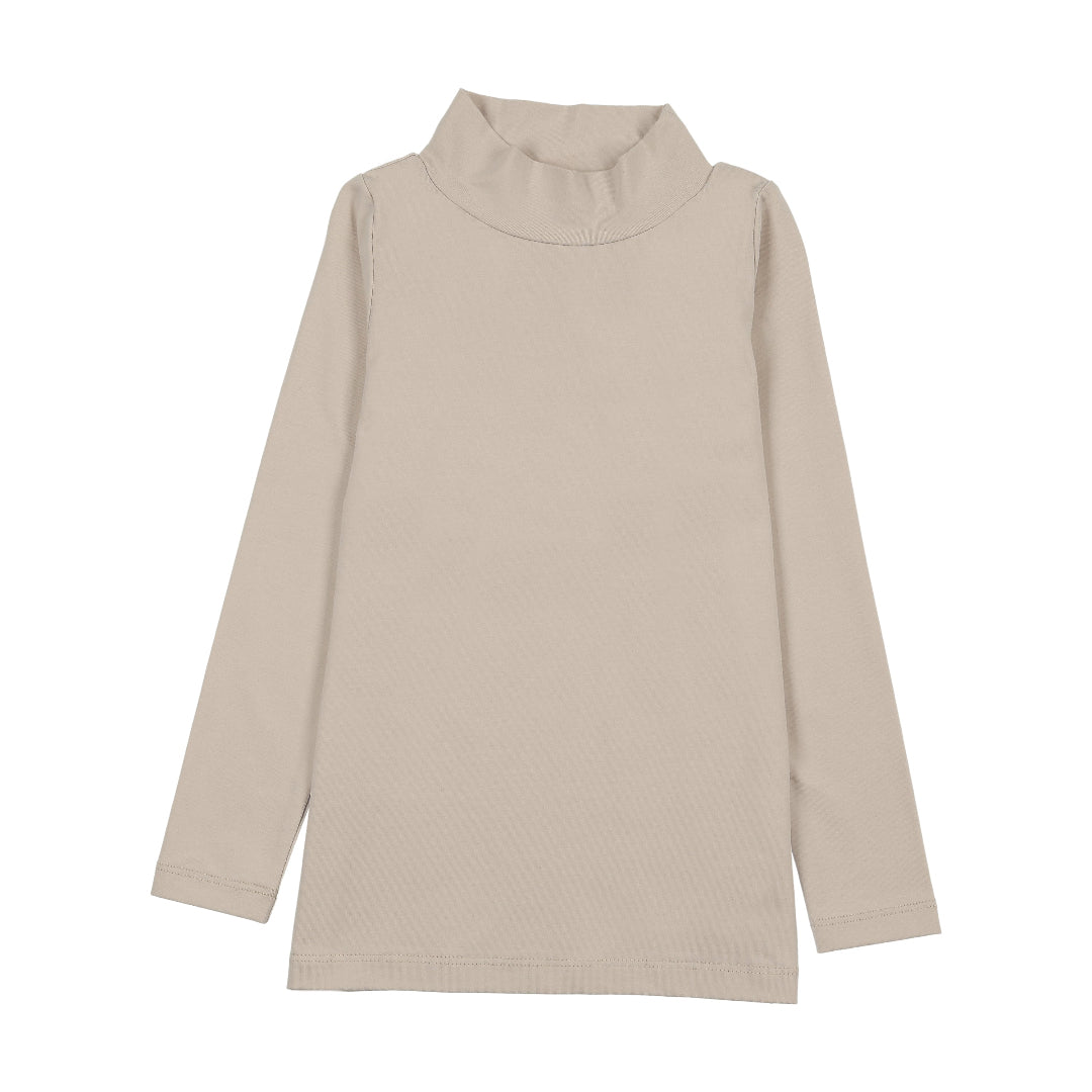 Sand Mock Neck T-Shirt