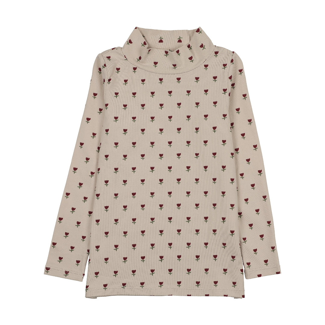 Burgundy Tulip Neck T-Shirt