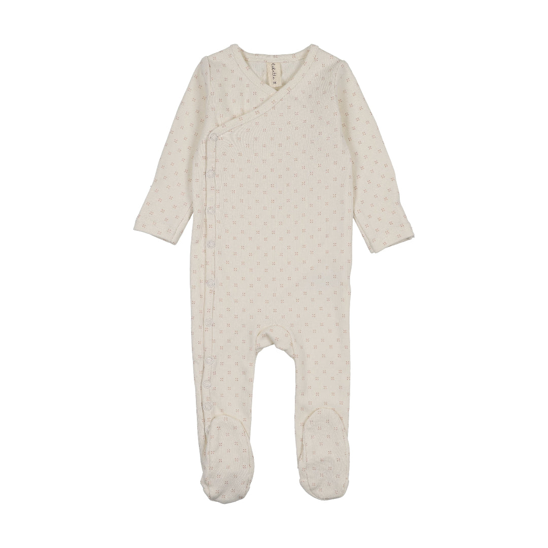 Lilette Cream/Dusty Pink Clover Footie
