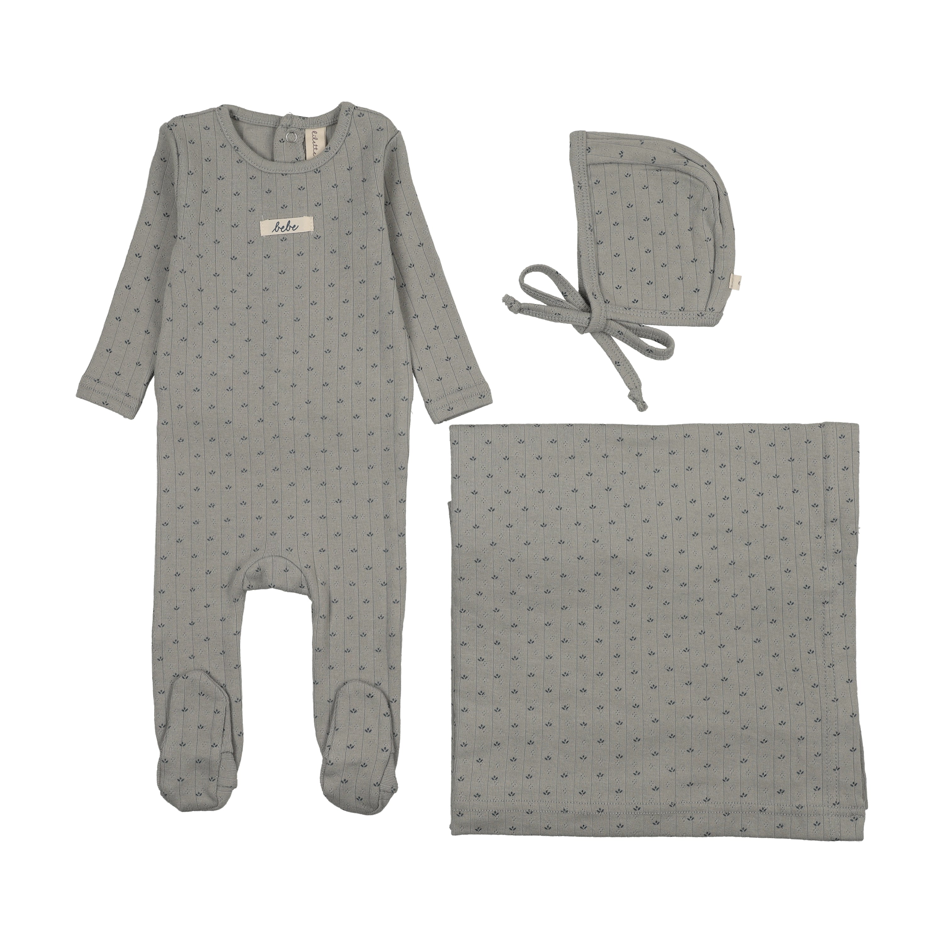 Lilette Light Blue Florette Layette Set