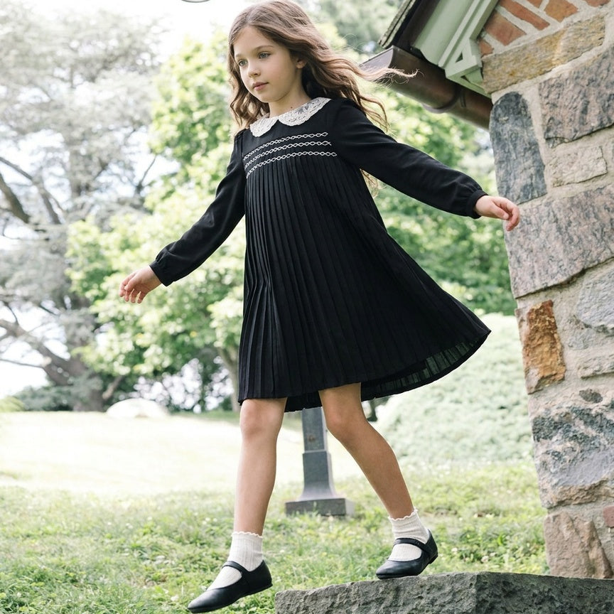 Black Pleated Dress