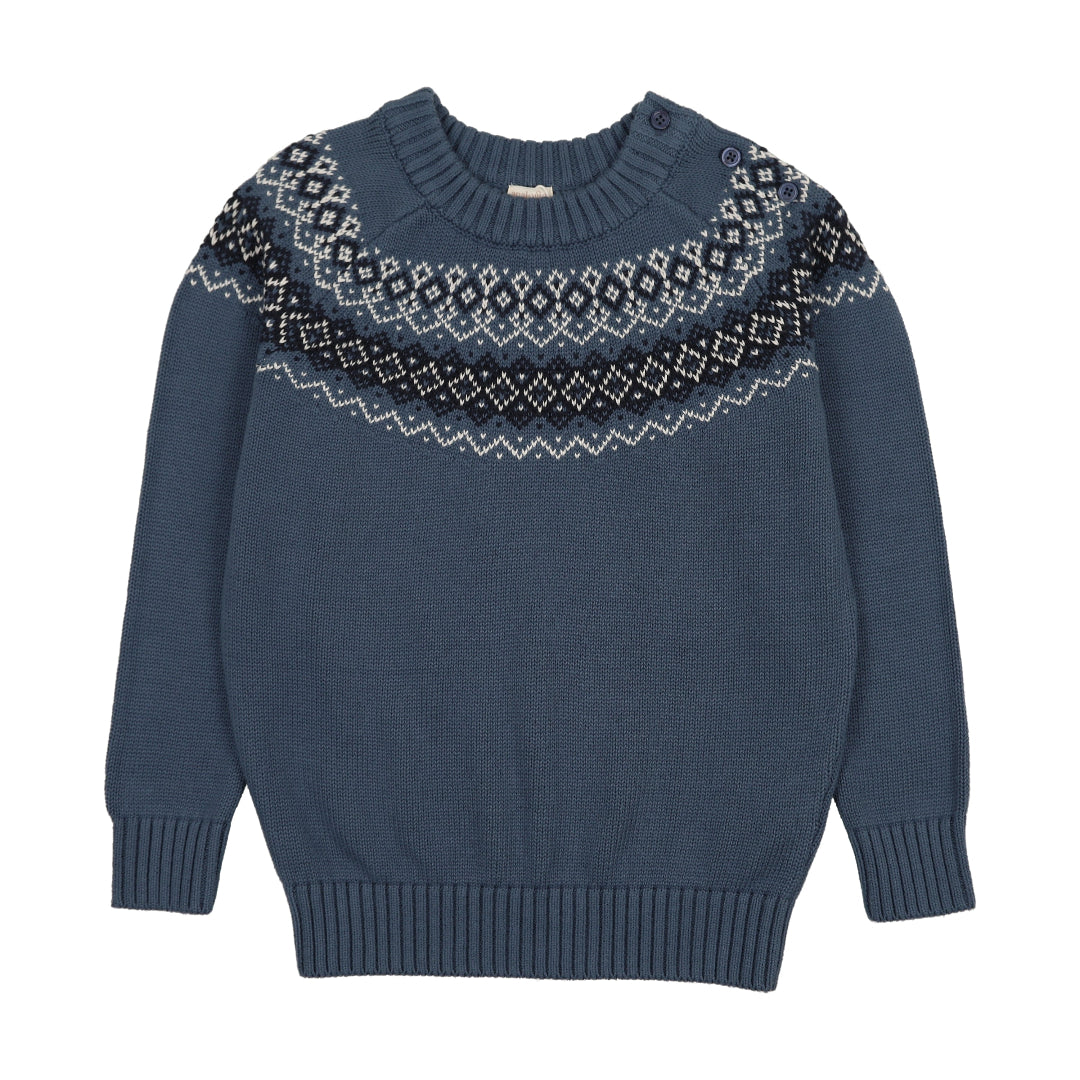 Dried Blue Heirloom Knit Sweater