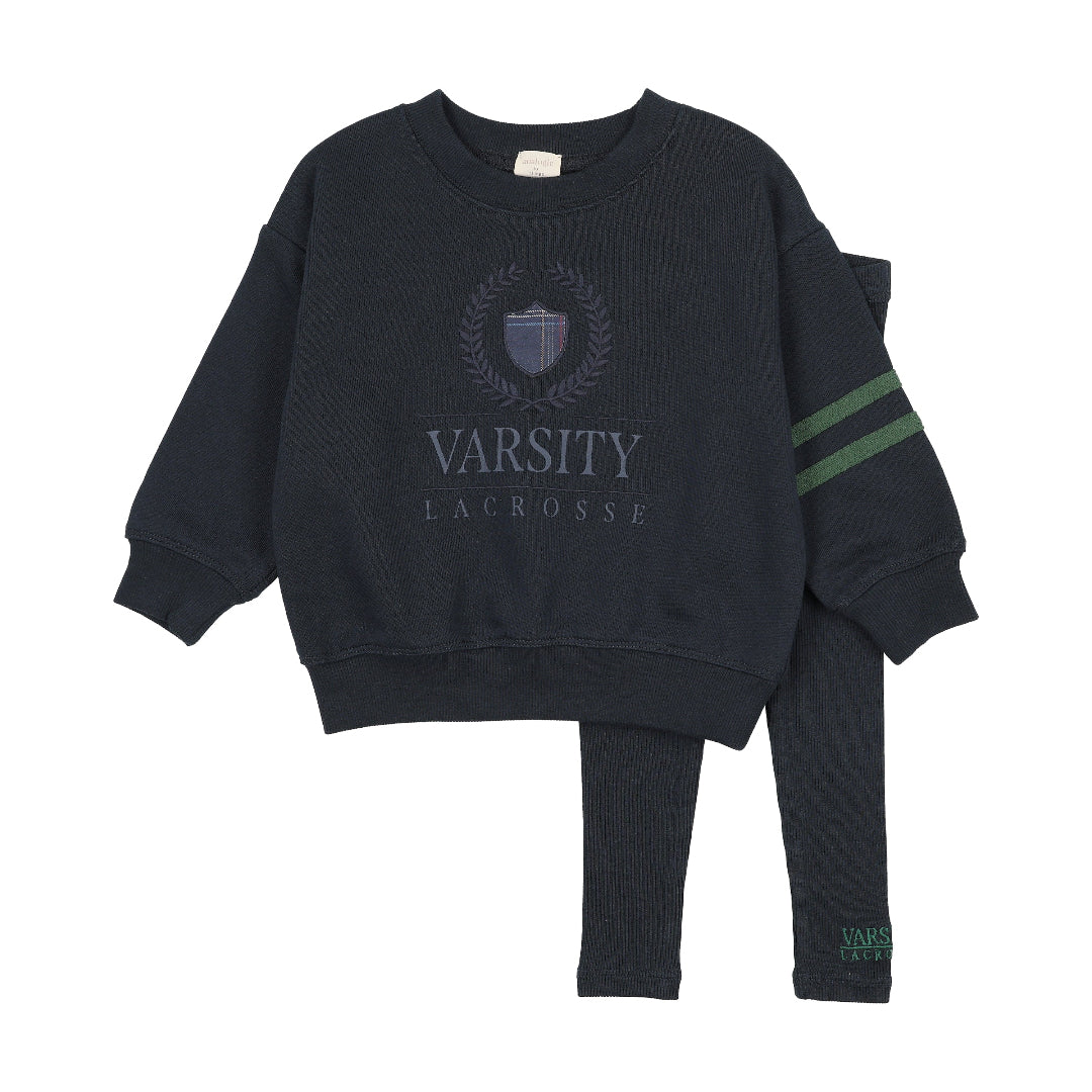 Navy Fan Club Boys Sweatshirt Set Big Logo