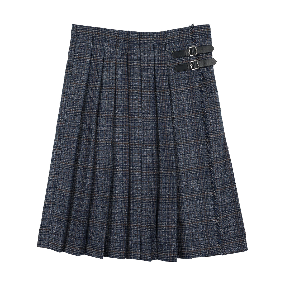 Multi Plaid Kilt Skirt