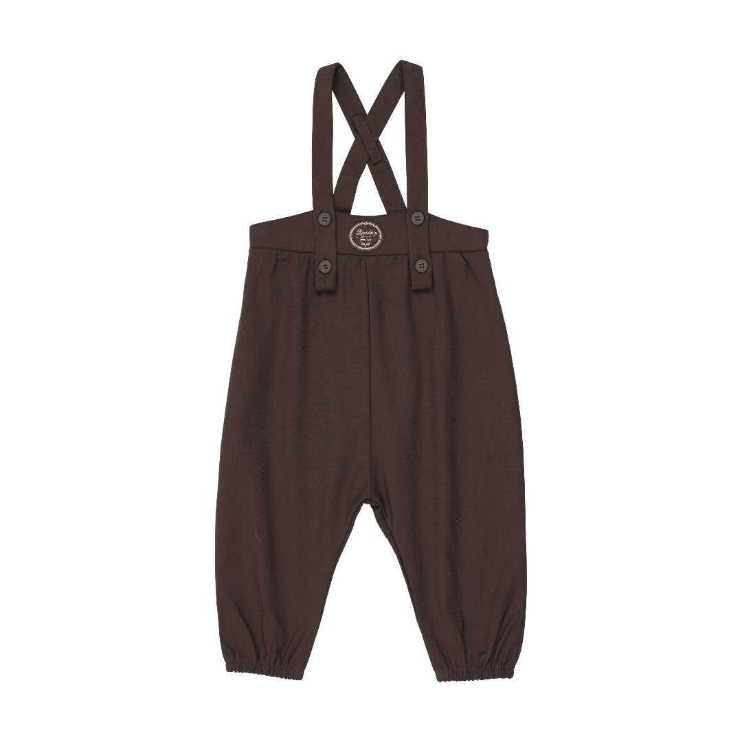 Chocolate Brown Plaid Edition Boys Long Romper