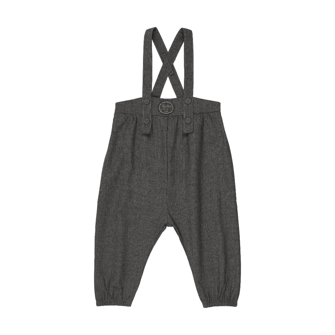 Mid Grey Plaid Edition Boys Long Romper