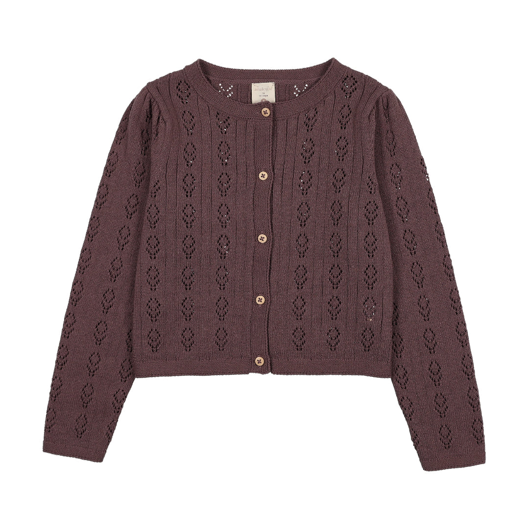 Vintage Purple Girls Cardigan