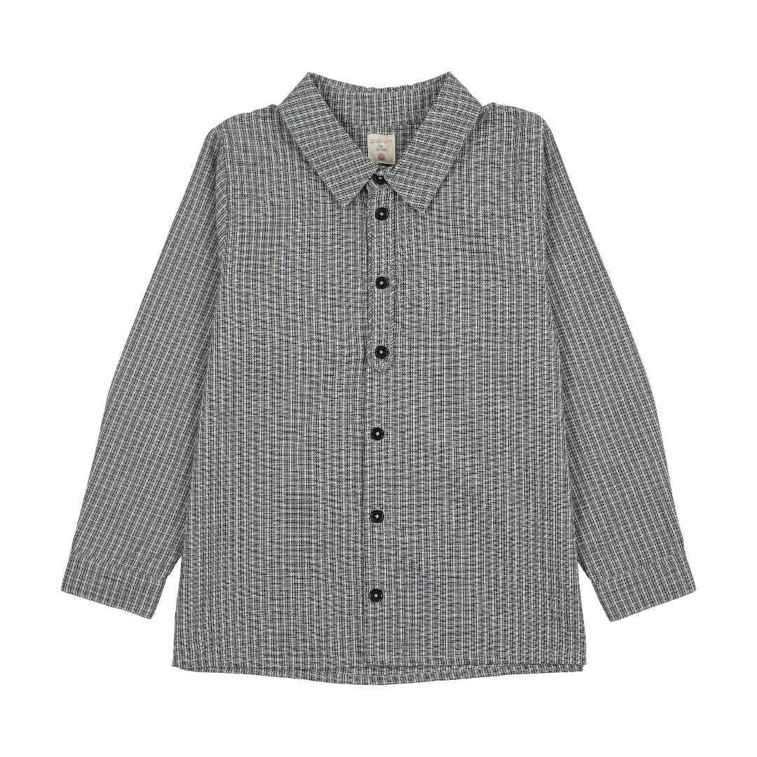 Dried Blue Plaid Edition Boys Shirt