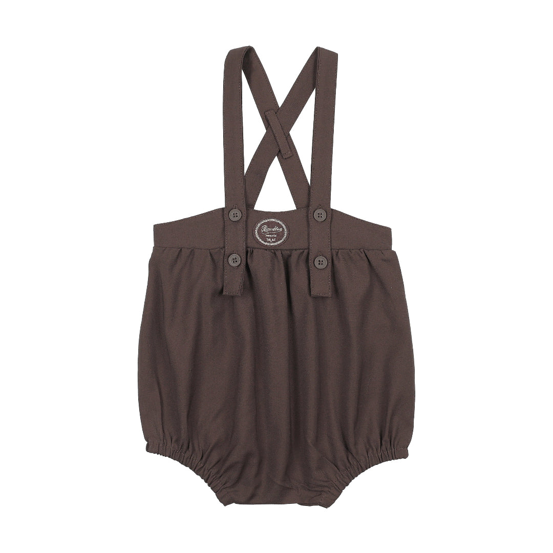 Chocolate Brown Plaid Edition Boys Romper