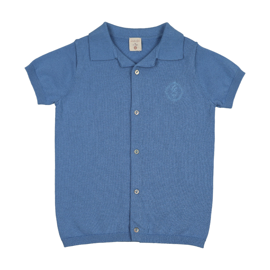 Fresh Blue Grandpa Knit Sweater