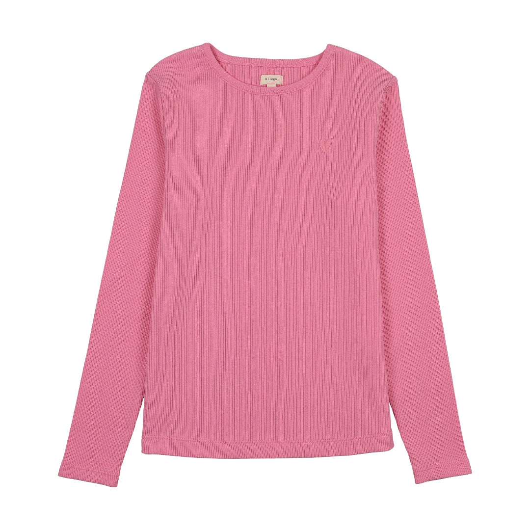 Pink/Red Basic Stripe Henley Shirt