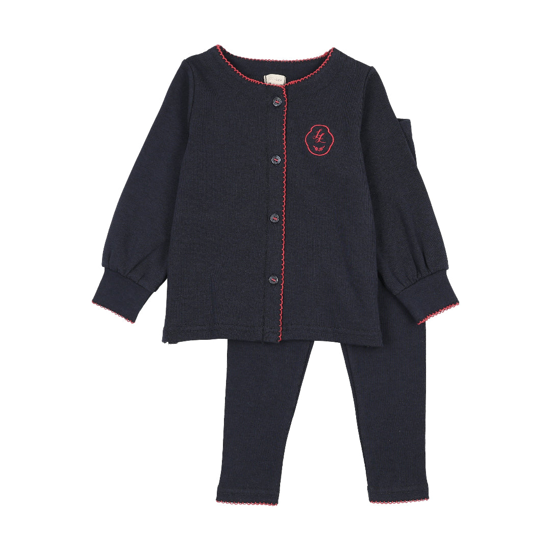 Navy Girls Shabbos Lounge Set