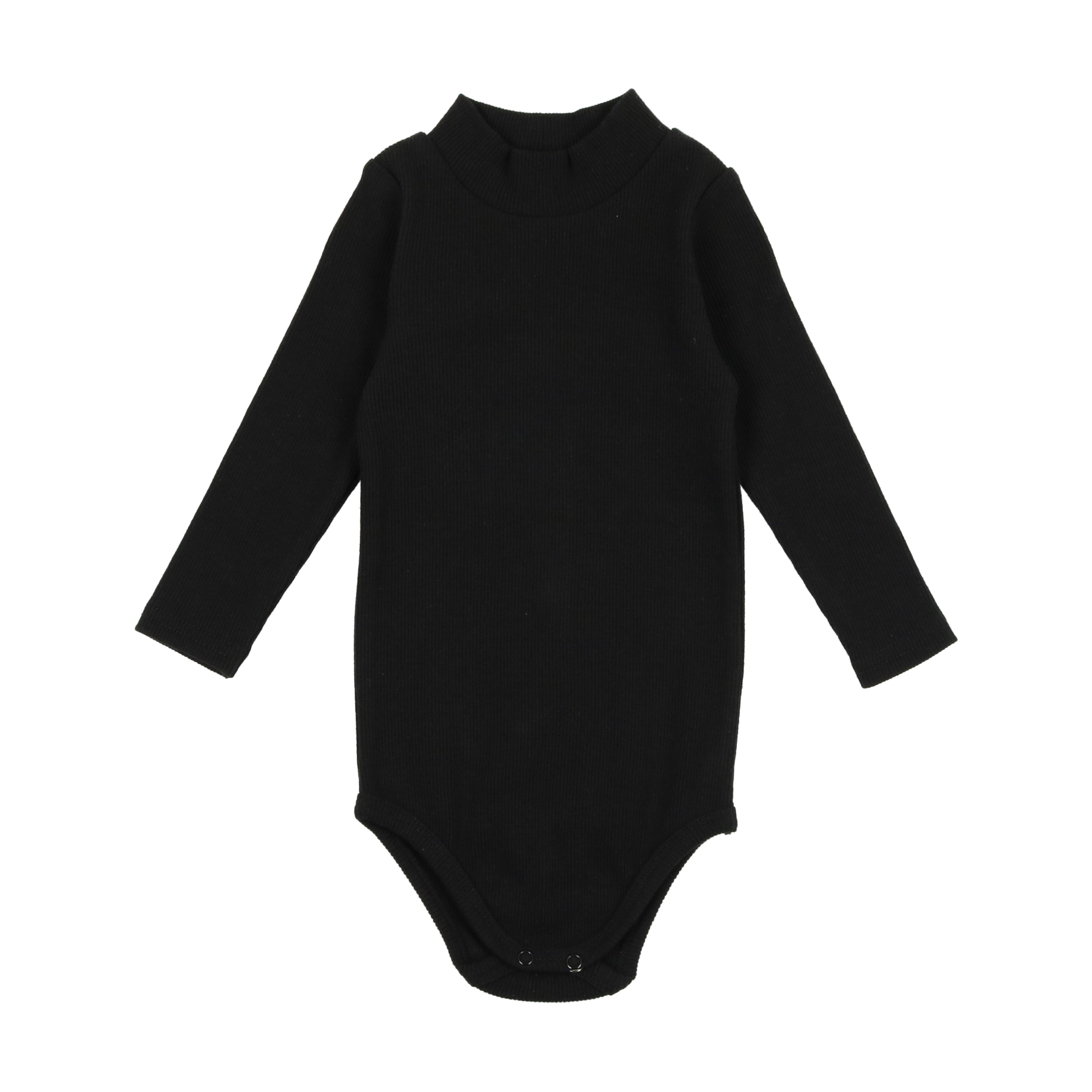 Black Ribbed Mockneck Onesie
