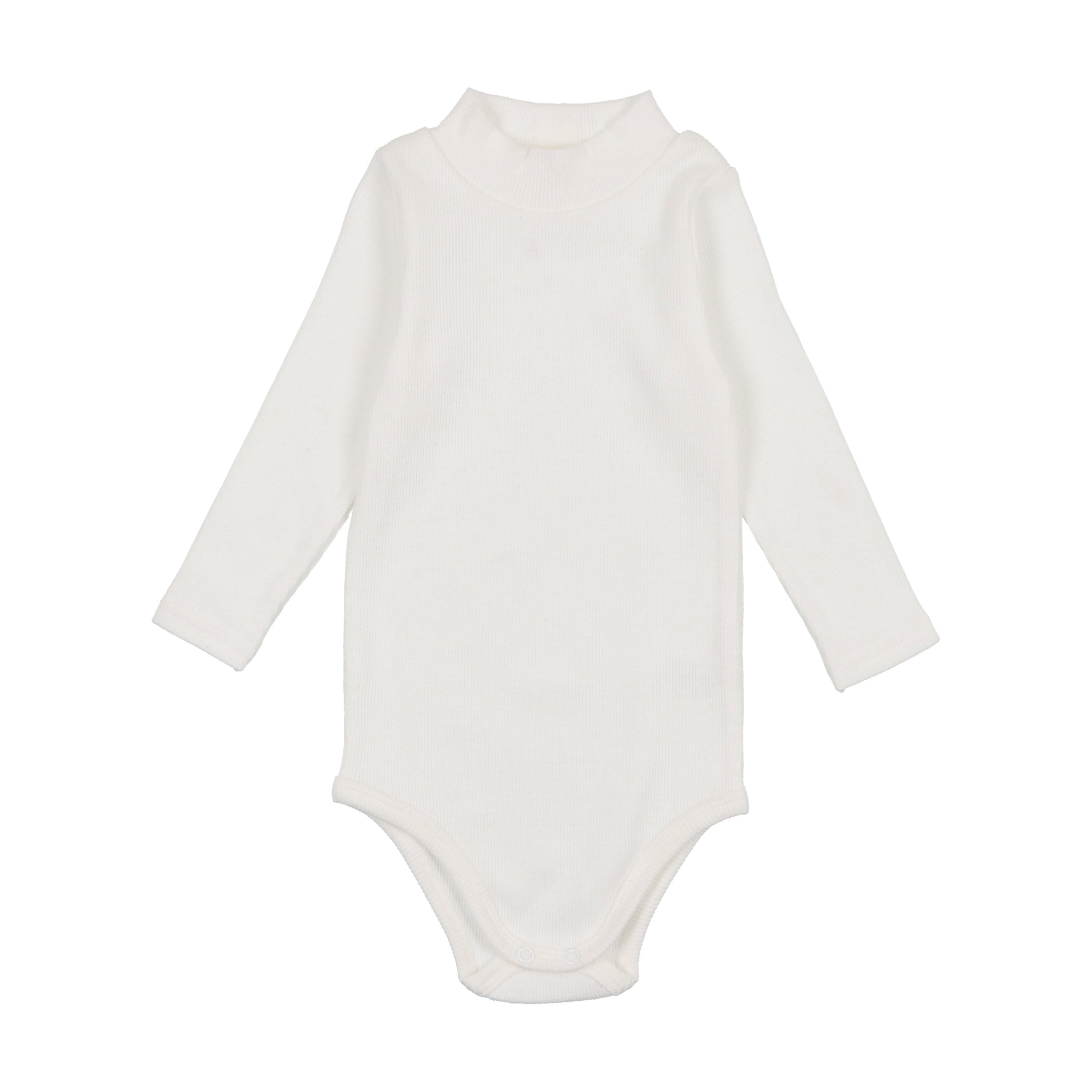 Winter White Ribbed Mockneck Onesie