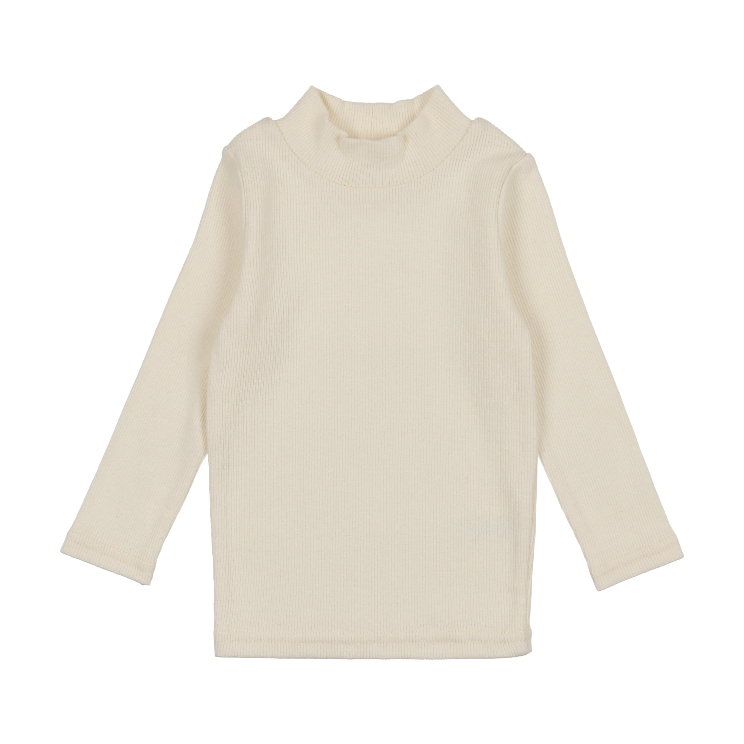 Natural Ecru Bamboo Mockneck