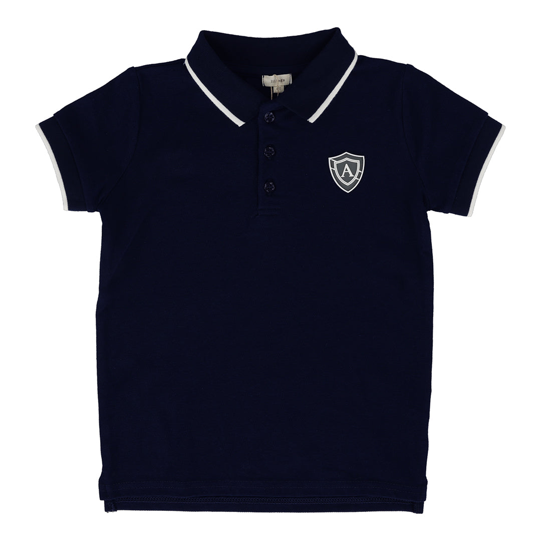 Dark Navy Logo Polo