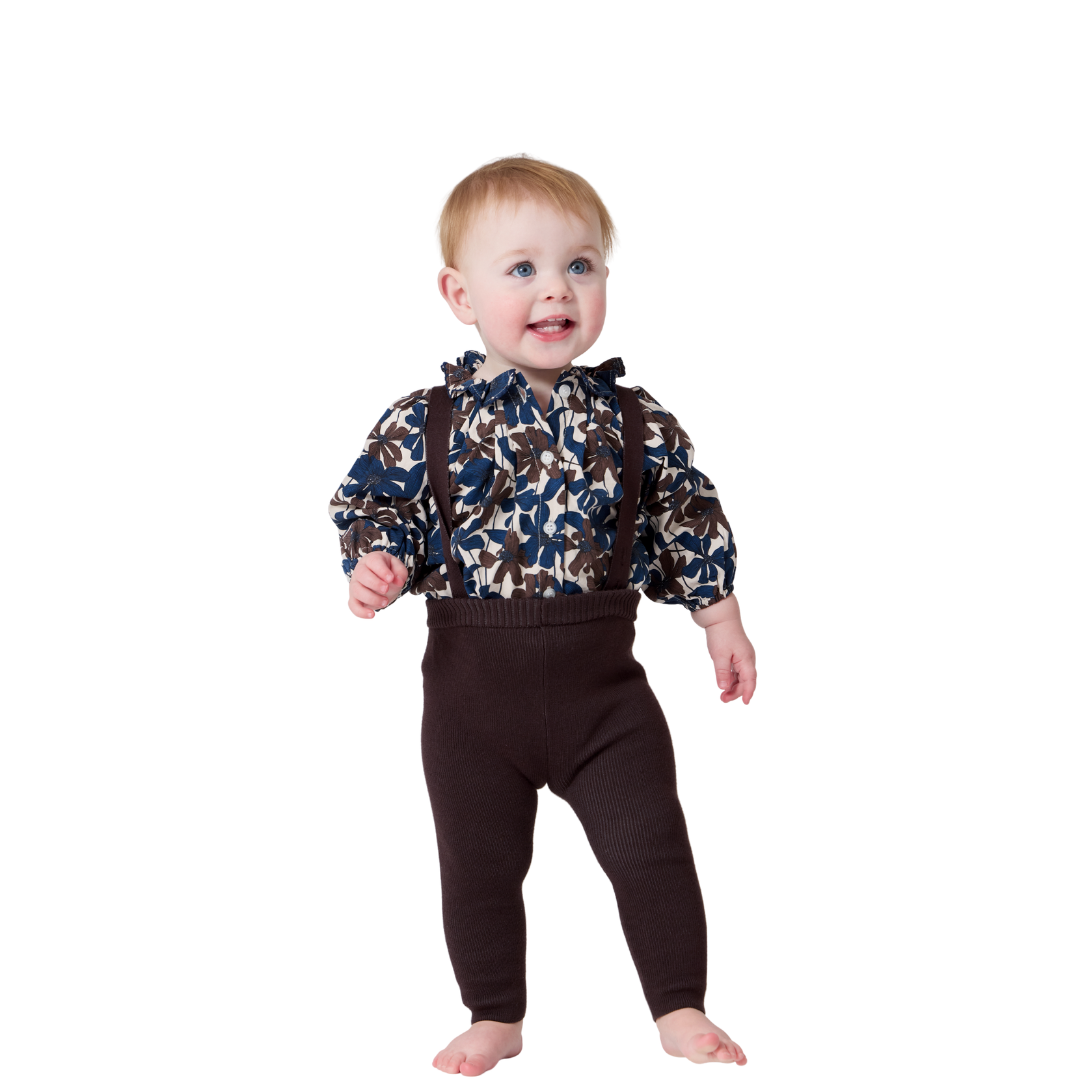 Chocolate Leslie Knit Overall