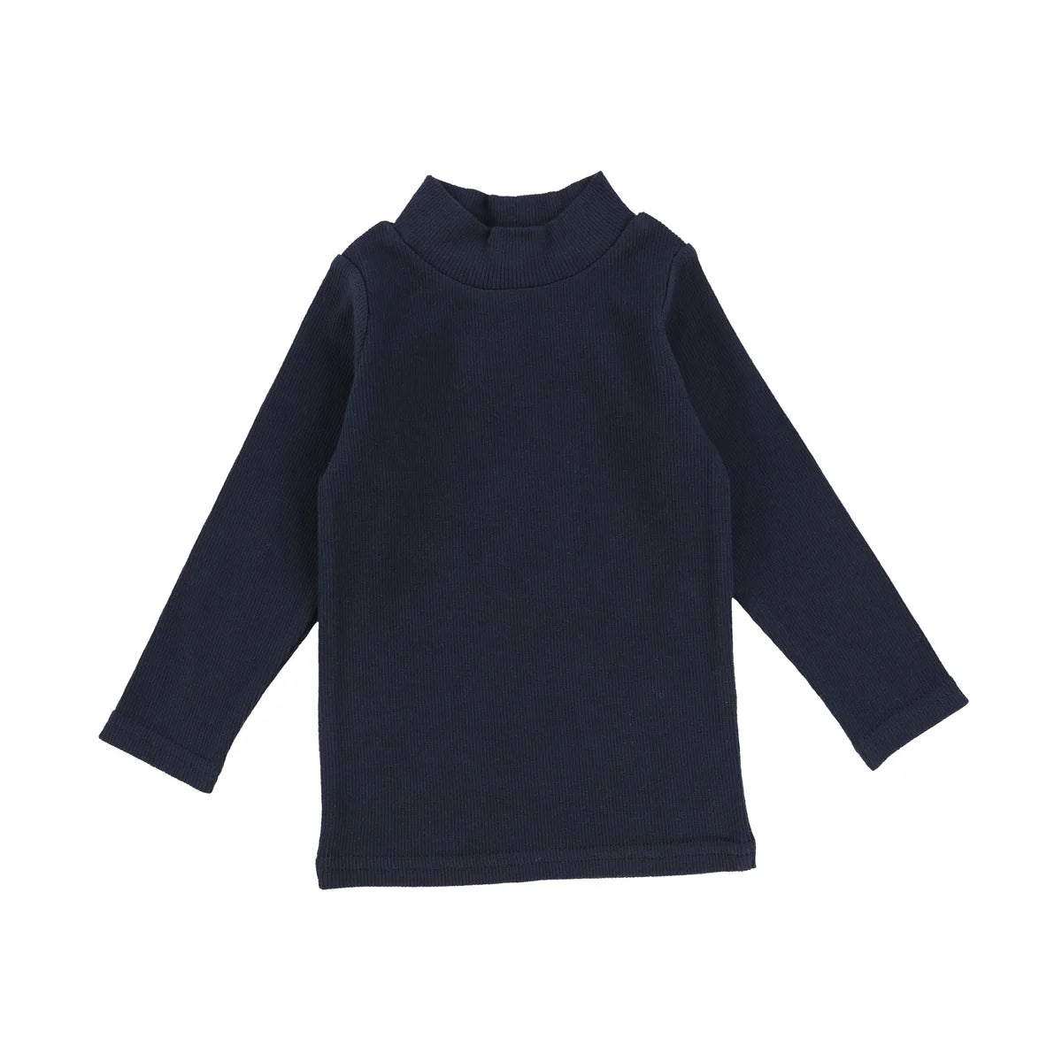 Navy Ribbed Mockneck