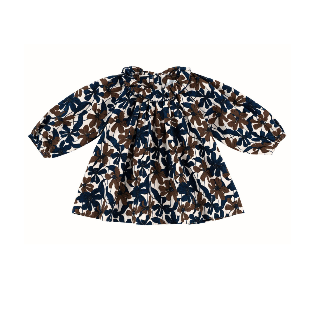 Chocolate Nola Floral Blouse