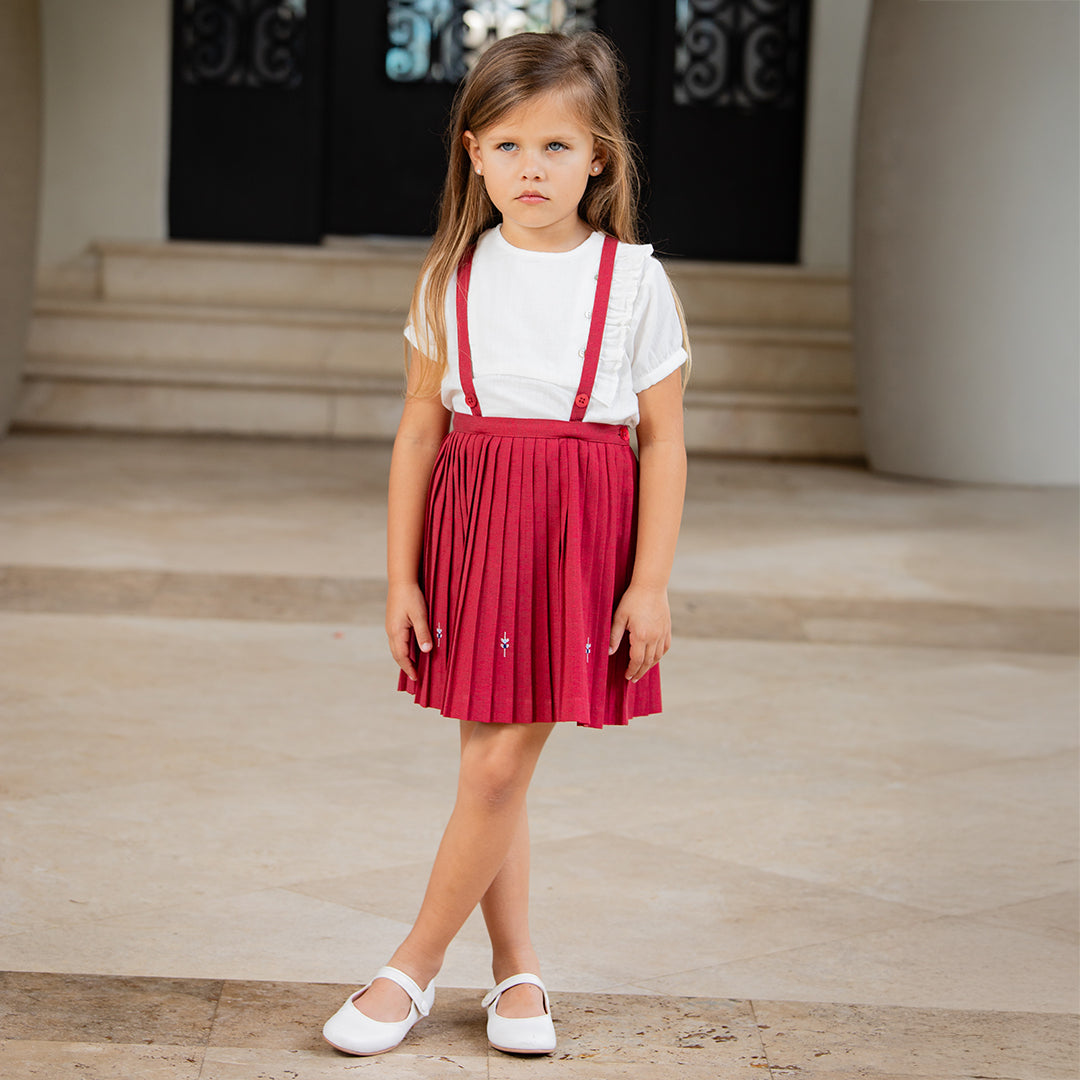 White Ruffle Blouse