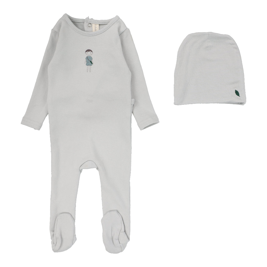 Seafoam Boy Doll Footie Set