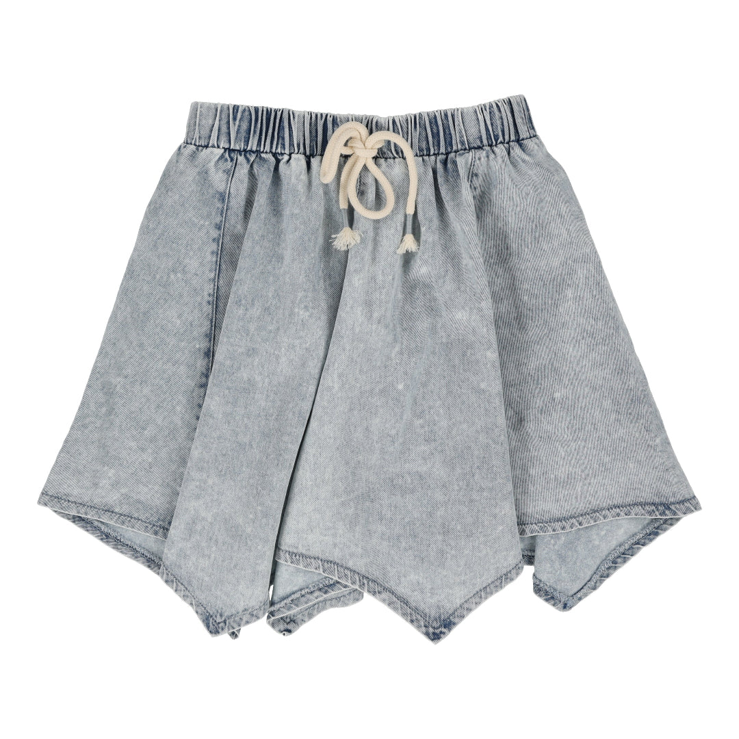 Blue Wash Asymmetrical Skirt