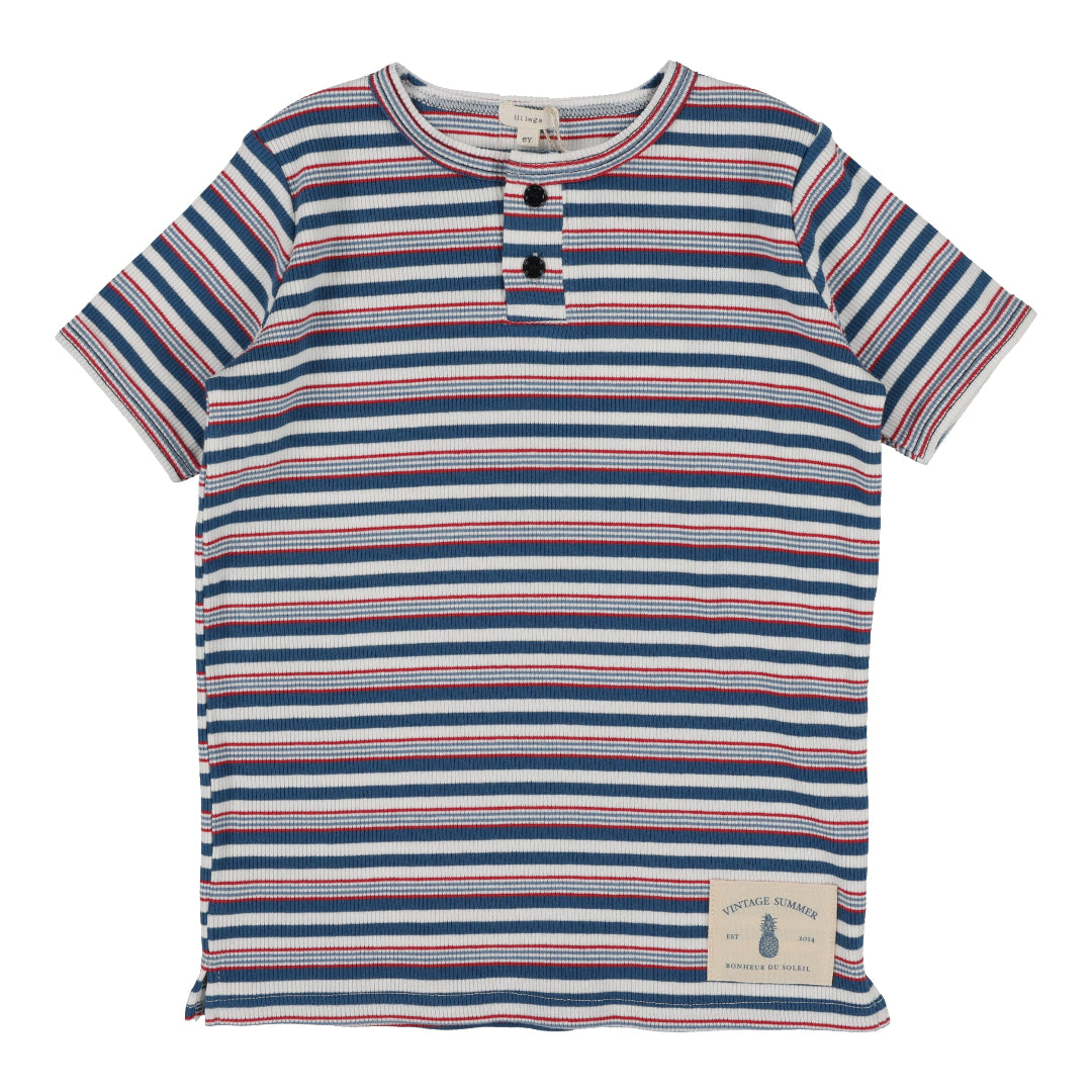 Multistripe Boys Henley Tee