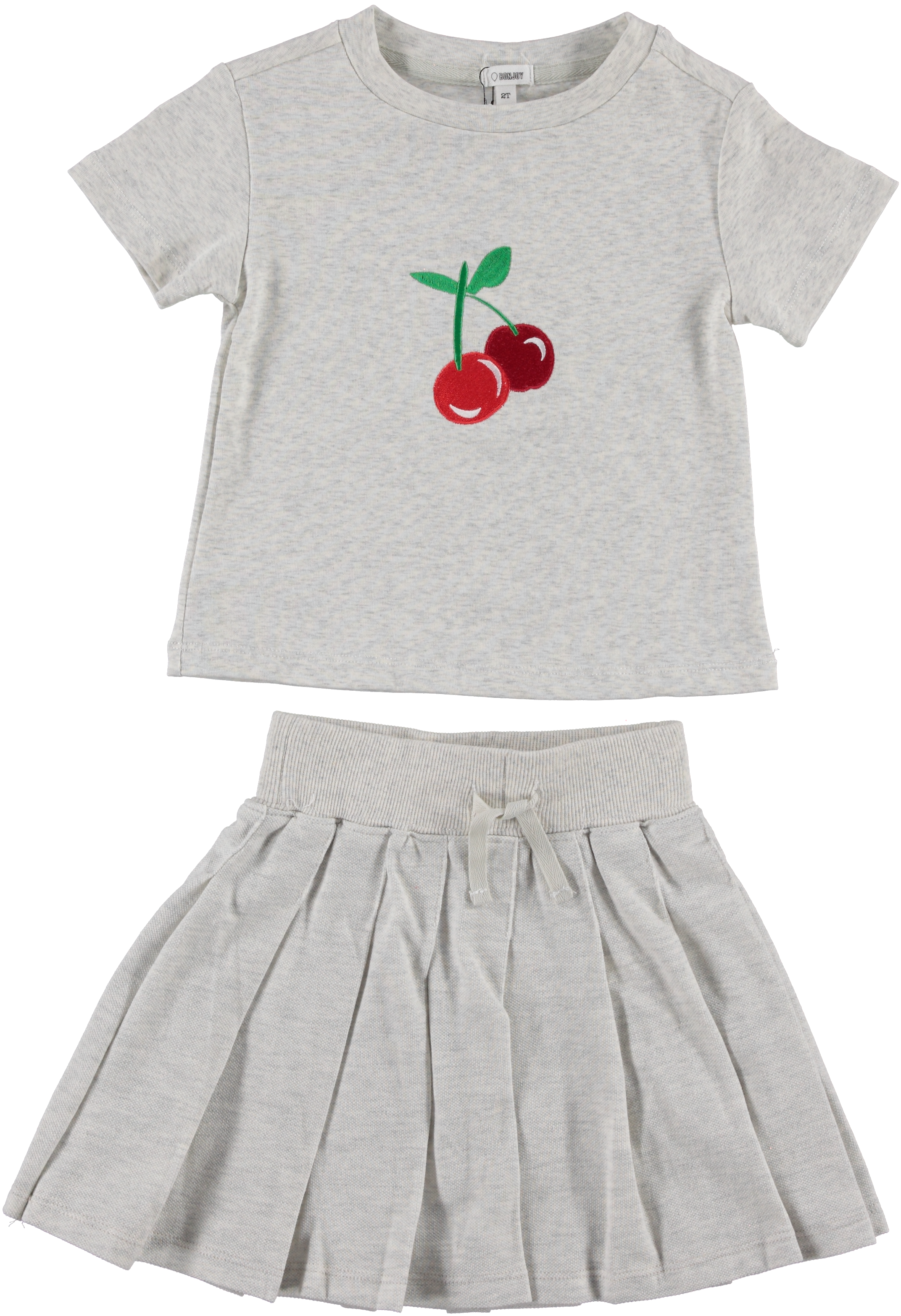 Heather Grey Cherry Short Sleeve Tee