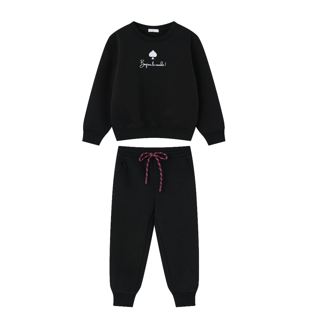 Black Sweatshirt Set