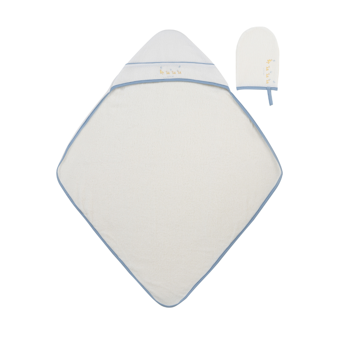 Blue Mini Royals Towel + Mit Set