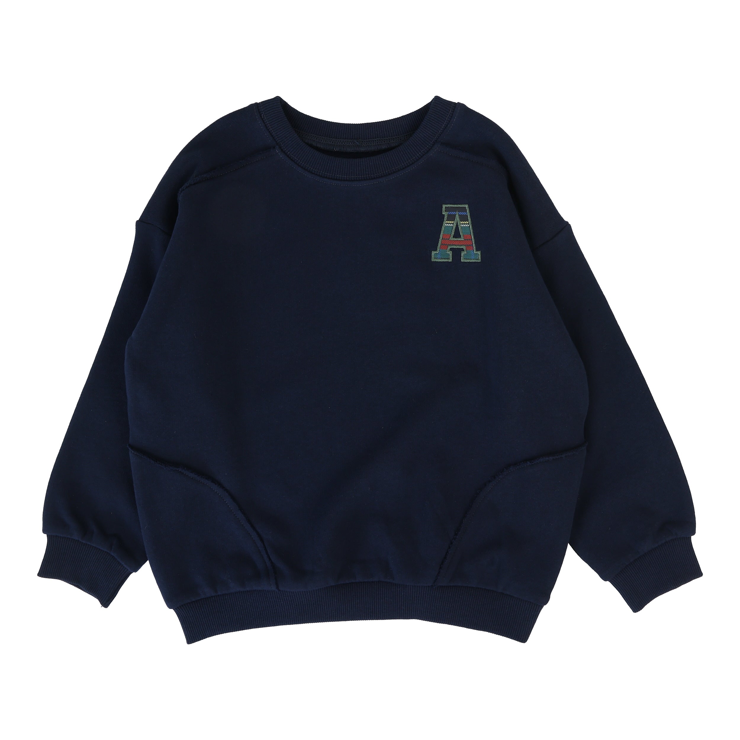 Plaid Detail Boys Sweatshirt