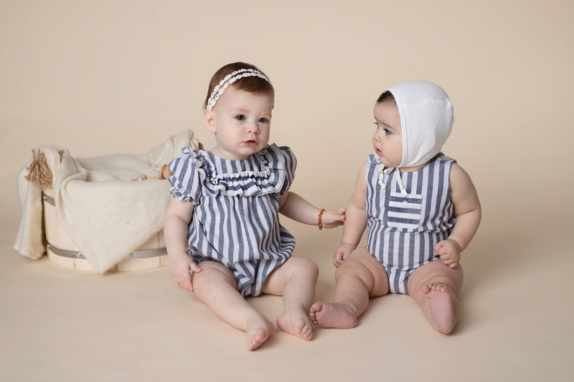 Bebe Belinha Louise Boy's Striped Romper