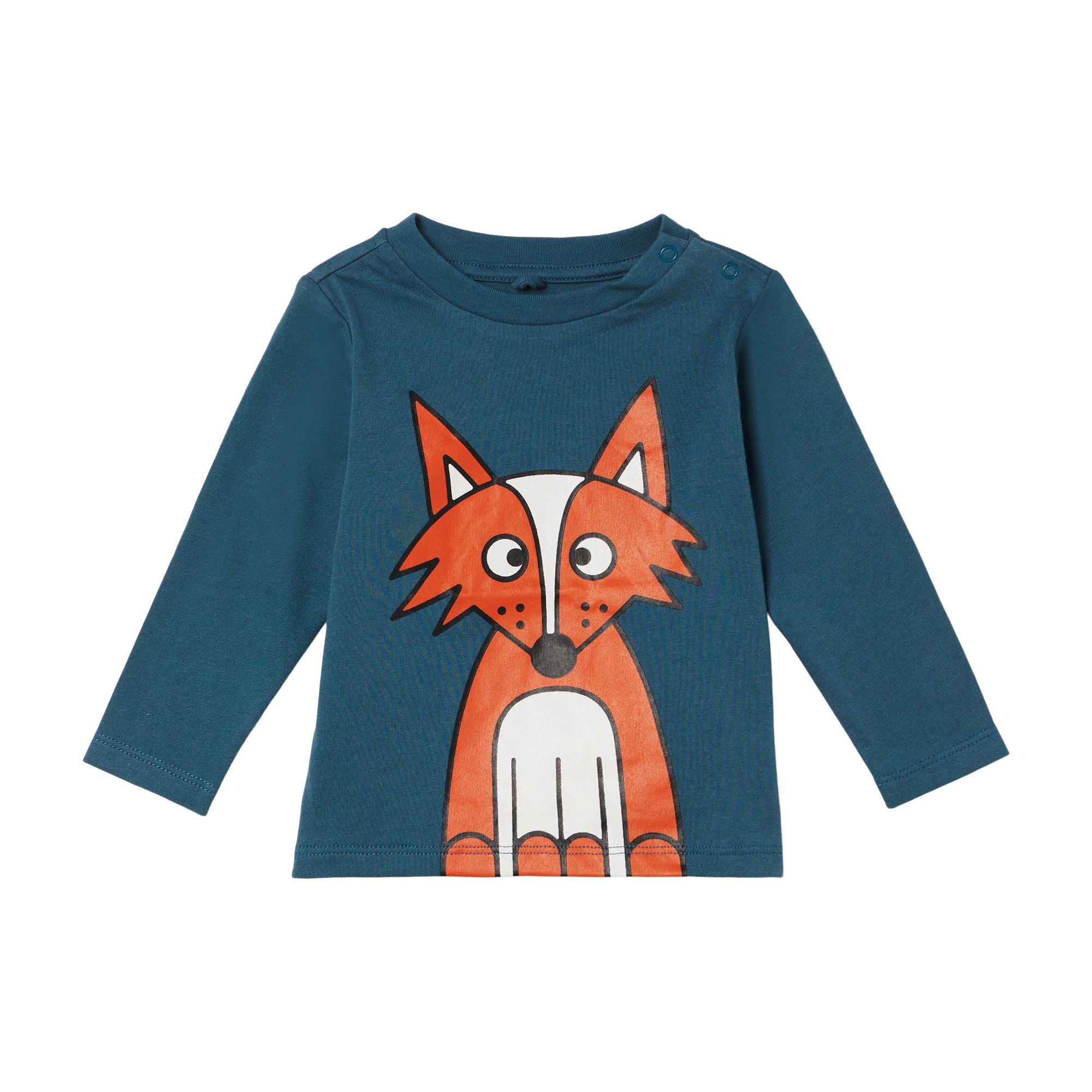 Stella McCartney Blue Baby Boy Tee With Fox Print