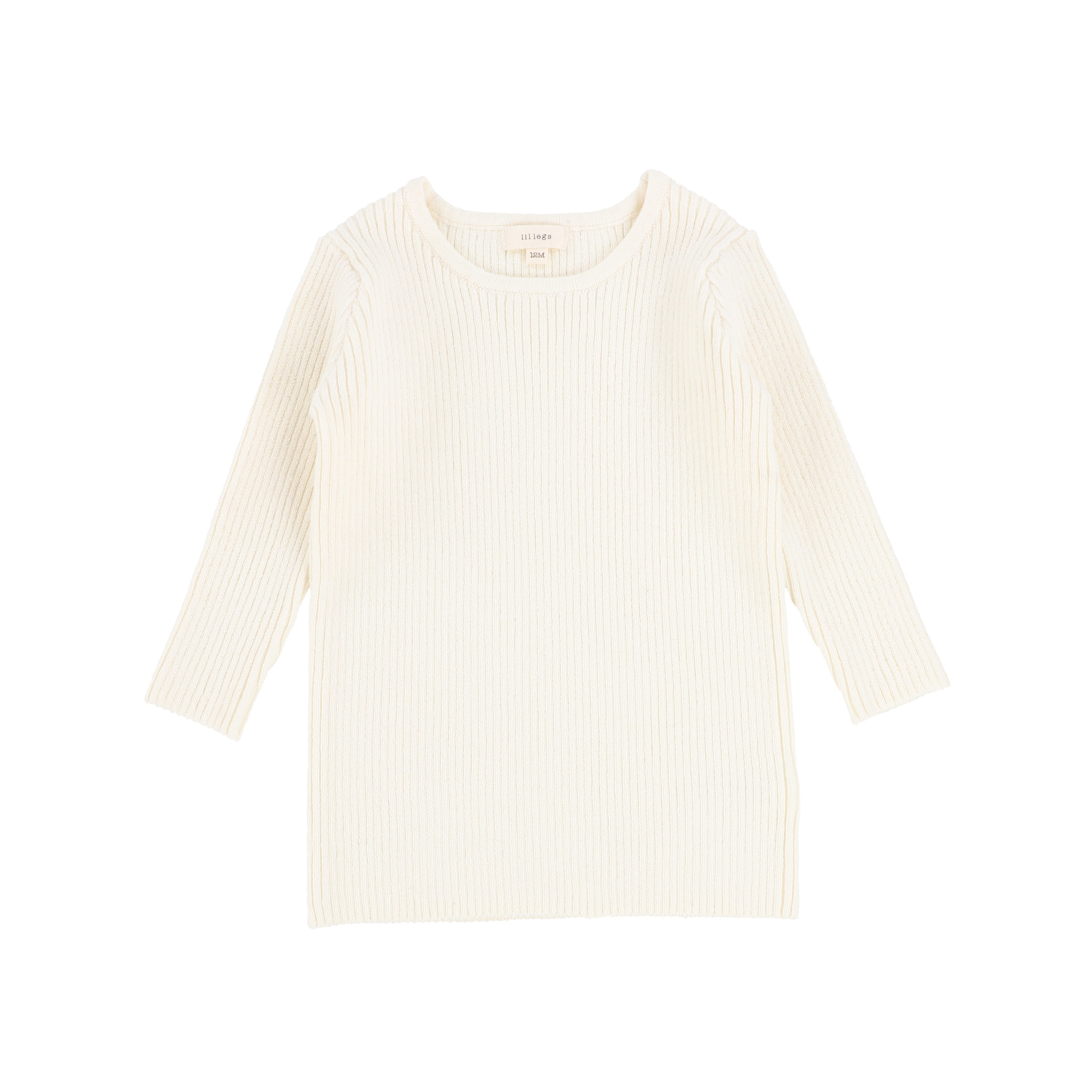 Lil Legs Cream Knit Crewneck Sweater